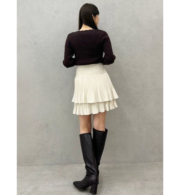 MERCURYDUO「マニッシュプリーツミニスカート」|スカート|