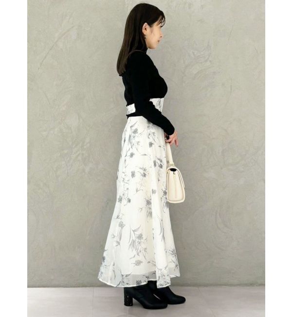 MERCURYDUO「フラワードッキングコルセットワンピース」|ワンピース|