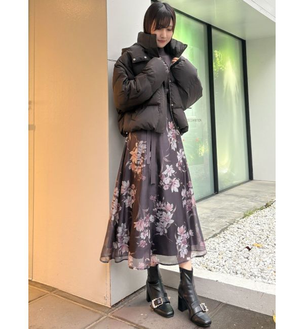 MERCURYDUO「フラワードッキングコルセットワンピース」|ワンピース|