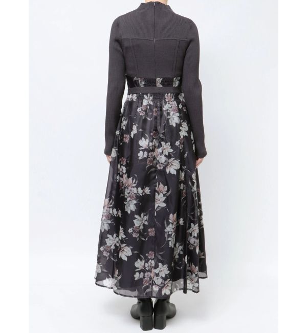 MERCURYDUO「フラワードッキングコルセットワンピース」|ワンピース|