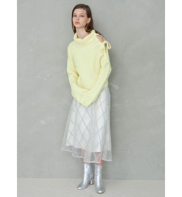 MERCURYDUO「2WAYアシメカラーニット」|ニット・セーター|