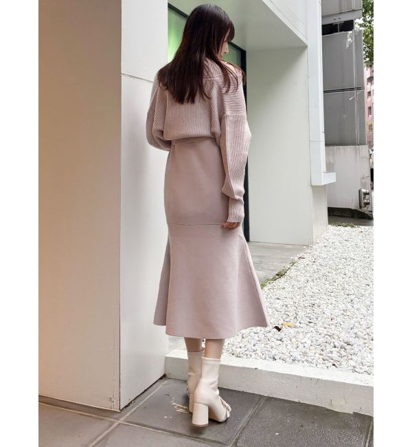 MERCURYDUO「チェーンボレロセットニットマーメイドワンピース」|ワンピース|