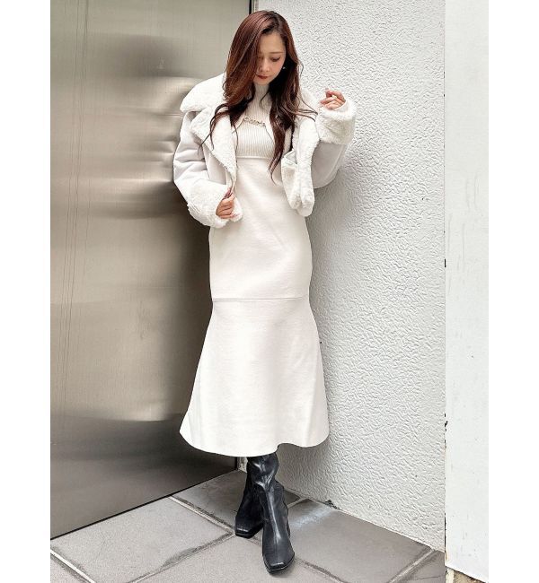 MERCURYDUO「チェーンボレロセットニットマーメイドワンピース」|ワンピース|