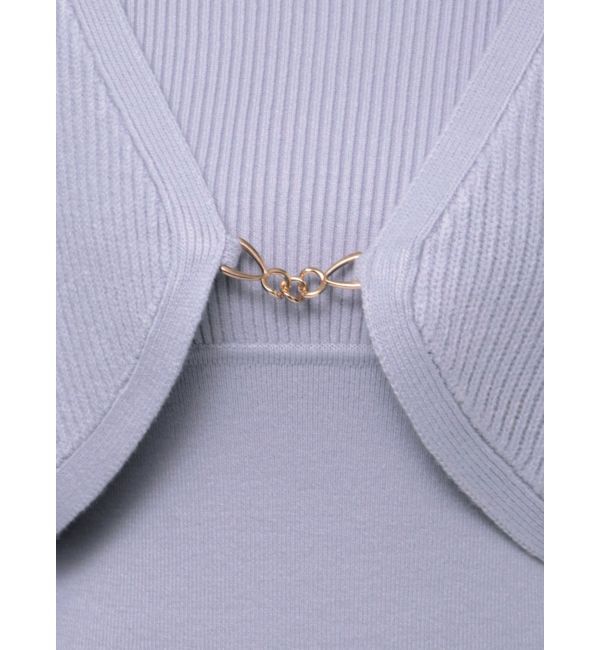 MERCURYDUO「チェーンボレロセットニットマーメイドワンピース」|ワンピース|