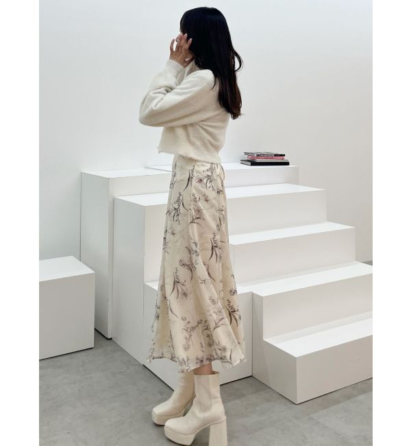 MERCURYDUO「ミニシャギーロングスリーブニットカーディガン」|カーディガン|