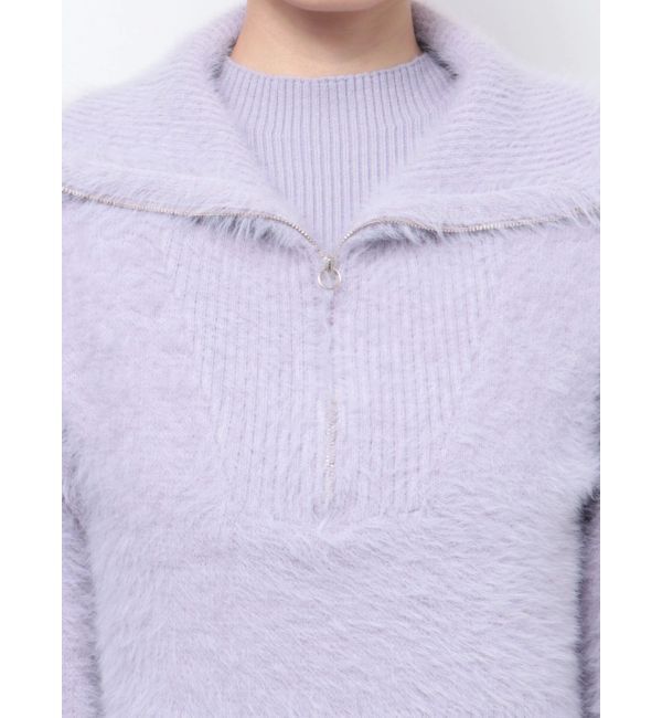 MERCURYDUO「ミニシャギーハーフジップニットセットワンピース」|ワンピース|