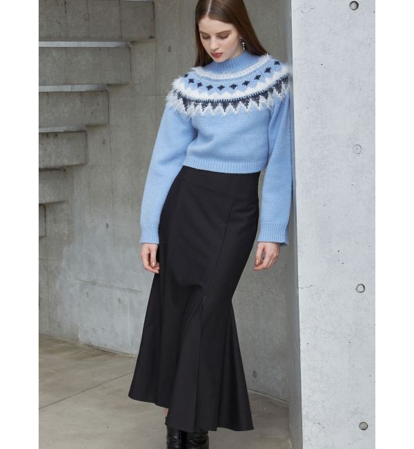MERCURYDUO「ノルディッククロップドニット」|ニット・セーター|