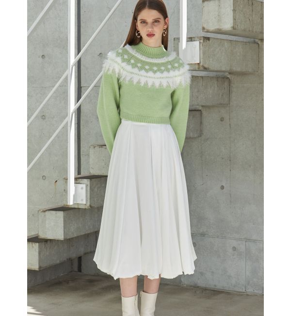 MERCURYDUO「ノルディッククロップドニット」|ニット・セーター|