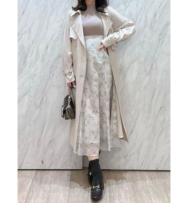 MERCURYDUO「ベーシックトレンチコート」|トレンチコート|ベビーピンク