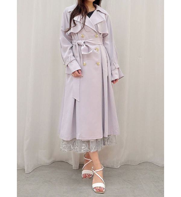 MERCURYDUO「ベーシックトレンチコート」|トレンチコート|ラベンダー