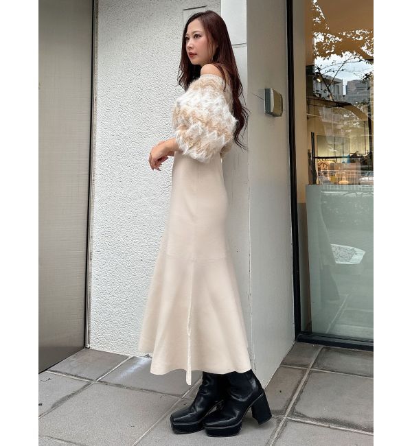 MERCURYDUO「ノルディックジャカードドッキングニットワンピース」|ワンピース|