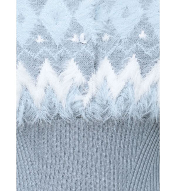 MERCURYDUO「ノルディックジャカードドッキングニットワンピース」|ワンピース|