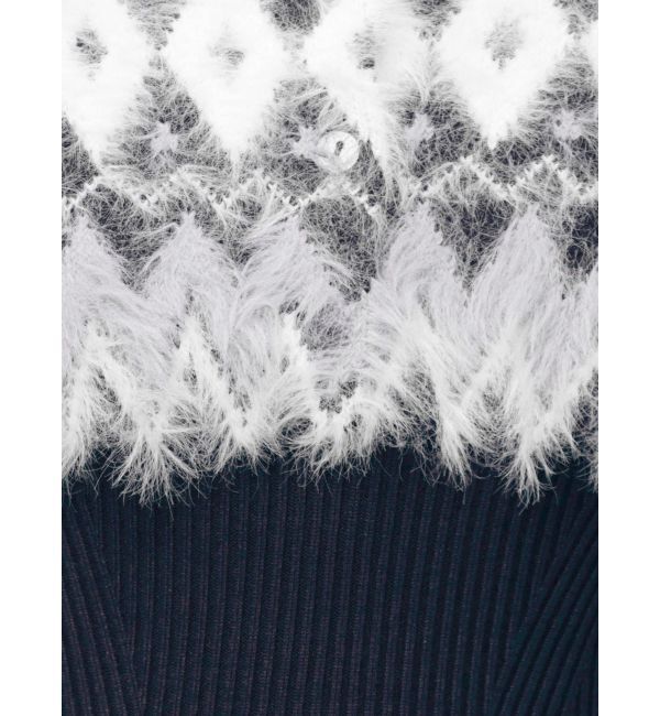 MERCURYDUO「ノルディックジャカードドッキングニットワンピース」|ワンピース|