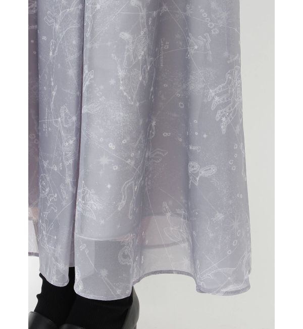 MERCURYDUO「星座モチーフプリントフレアスカート」|スカート|