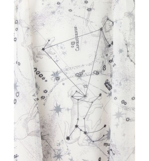 MERCURYDUO「星座モチーフプリントフレアスカート」|スカート|