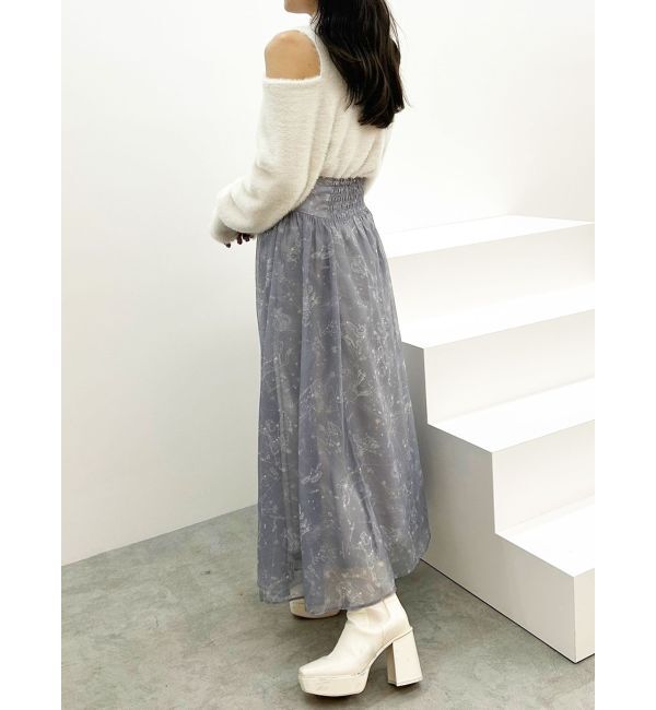 MERCURYDUO「星座モチーフプリントフレアスカート」|スカート|