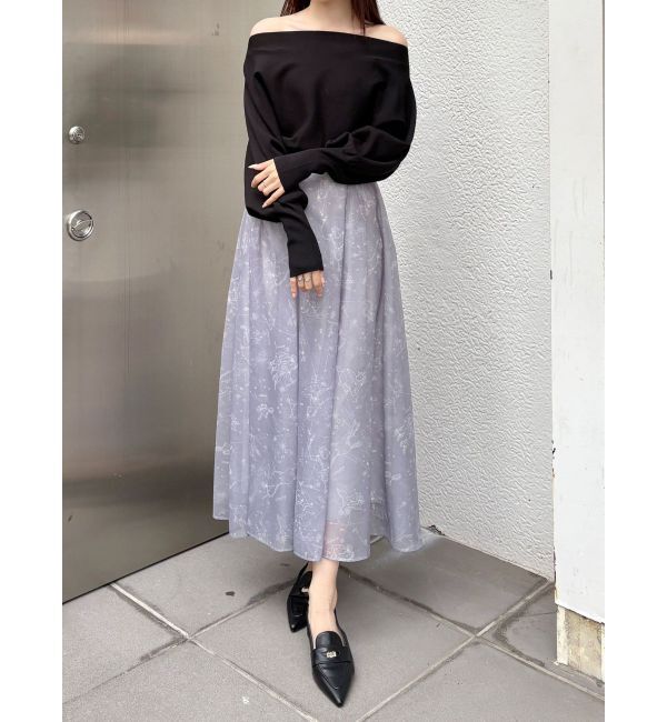 MERCURYDUO「星座モチーフプリントフレアスカート」|スカート|