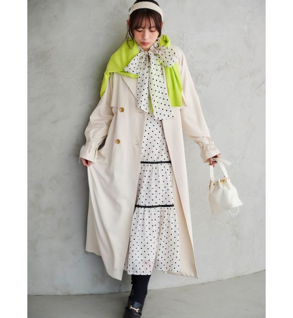 MERCURYDUO「前後2WAYリボンドットティアードワンピース」|ワンピース|