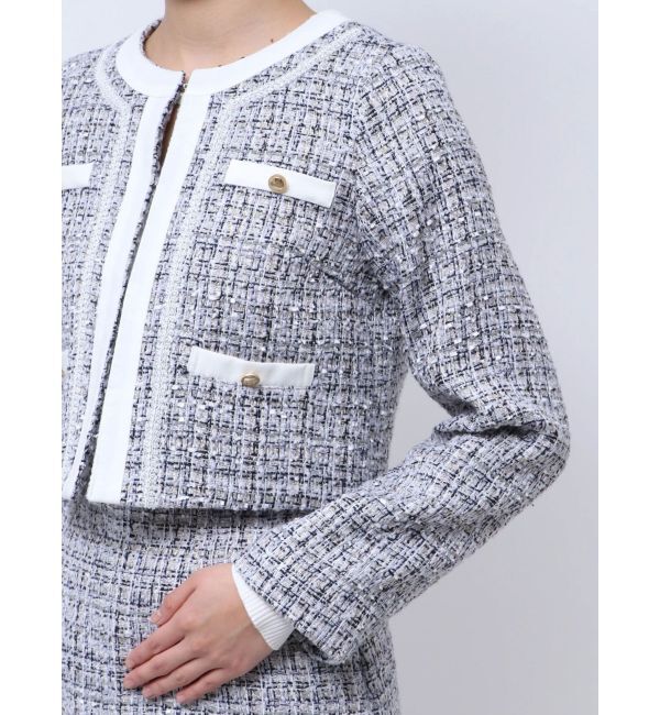 MERCURYDUO「ツイードノーカラージャケット」|その他|