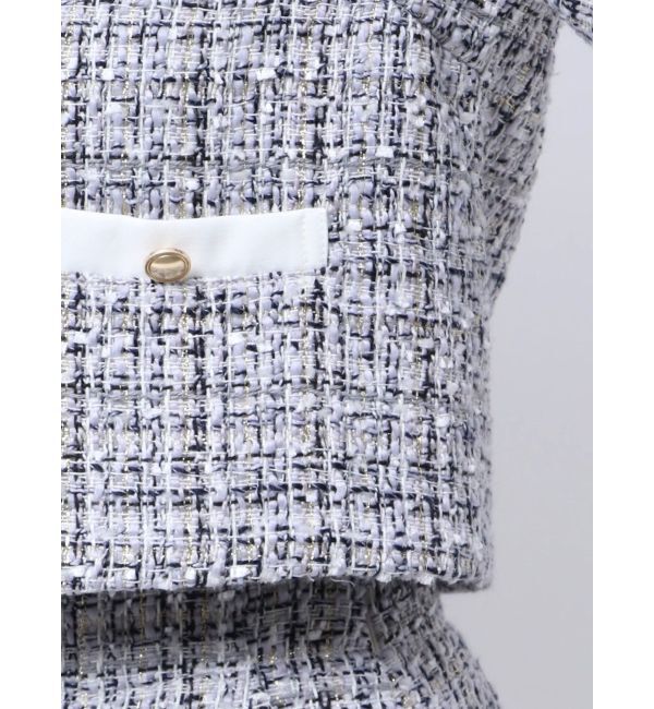 MERCURYDUO「ツイードノーカラージャケット」|その他|