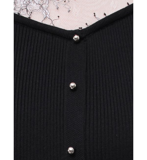 MERCURYDUO「レースツイストニットドッキングワンピース」|ワンピース|