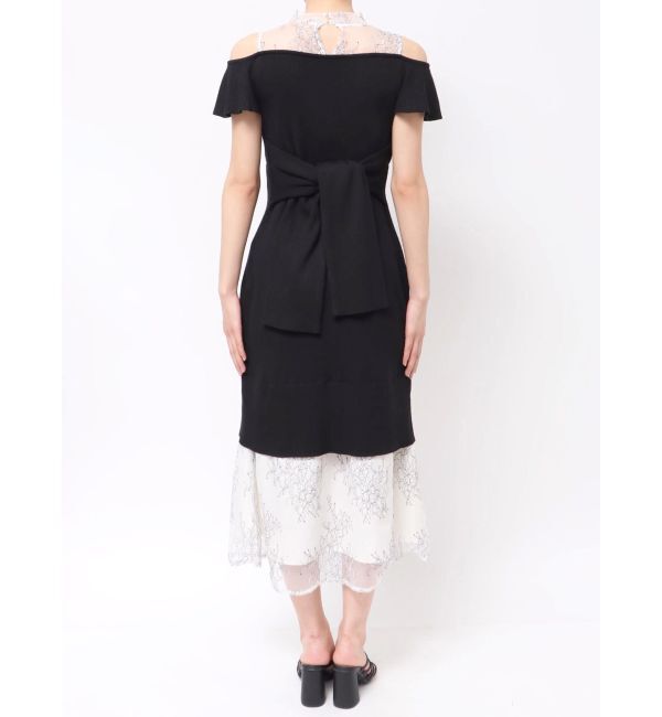 MERCURYDUO「レースツイストニットドッキングワンピース」|ワンピース|