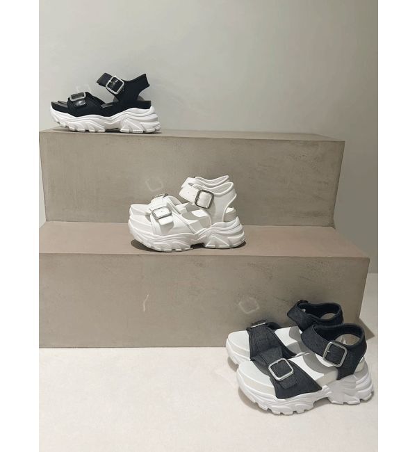 MERCURYDUO「ダブルベルトスポサン」|サンダル|