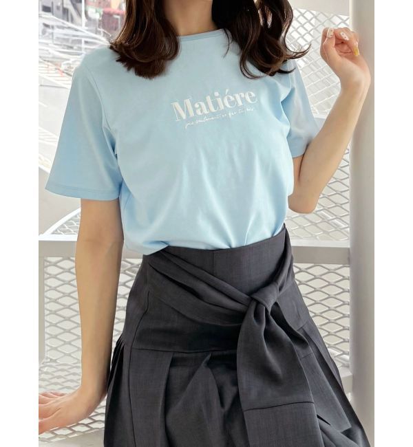 MERCURYDUO「刺繍ロゴTシャツ」|Tシャツ・カットソー|アイスブルー
