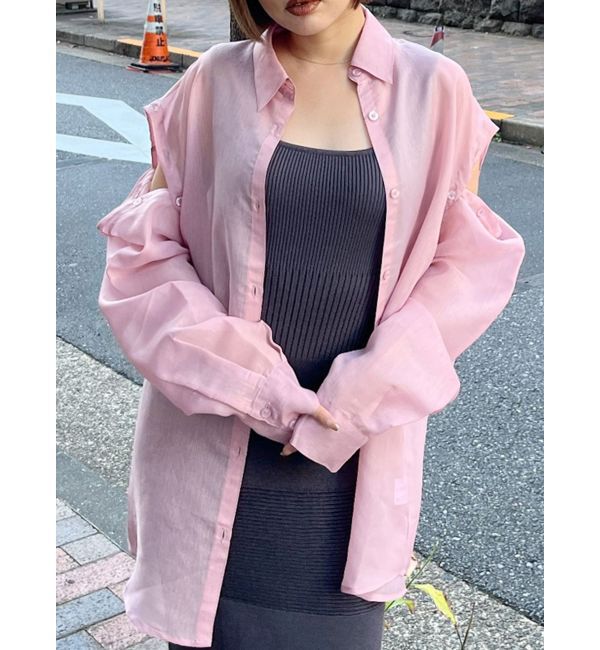 MURUA「2WAYシアーシャツ」|シャツ・ブラウス|ピンク