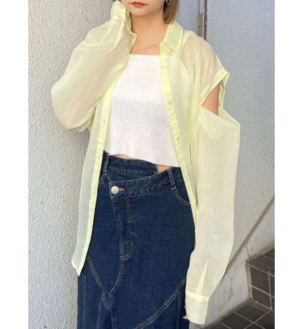 MURUA「2WAYシアーシャツ」|シャツ・ブラウス|イエロー