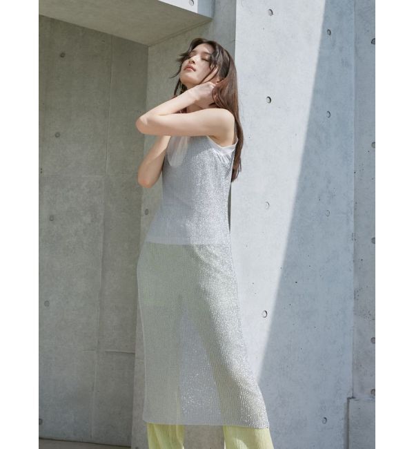MURUA「メタリックメッシュロングワンピース」|ワンピース|