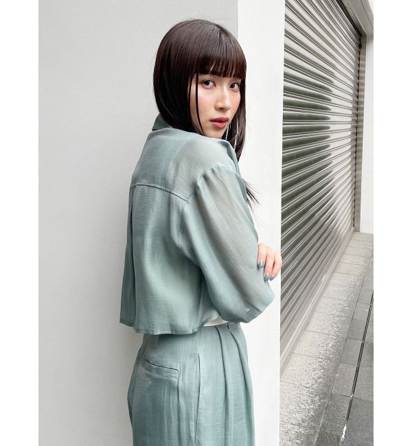 MURUA「オープンカラーシアーシャツ」|シャツ・ブラウス|