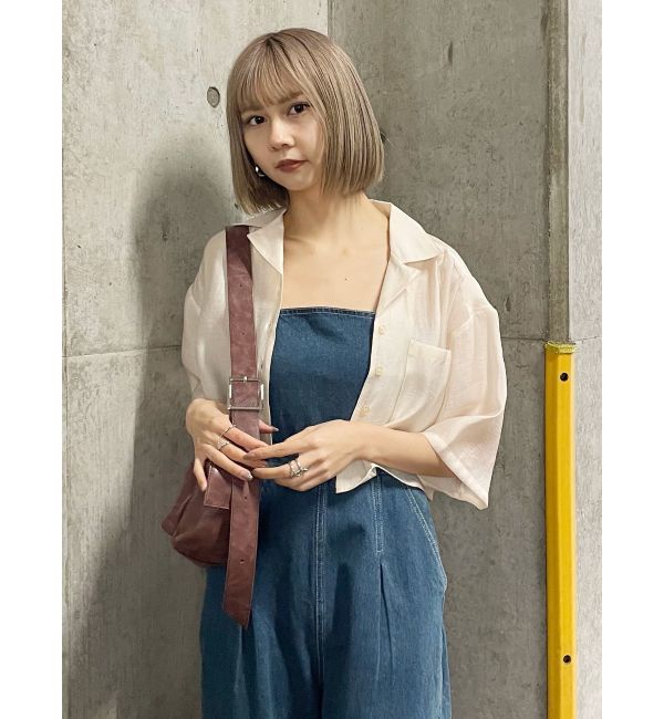 MURUA「オープンカラーシアーシャツ」|シャツ・ブラウス|