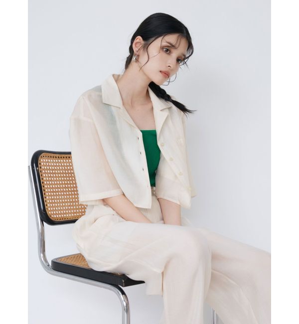 MURUA「オープンカラーシアーシャツ」|シャツ・ブラウス|