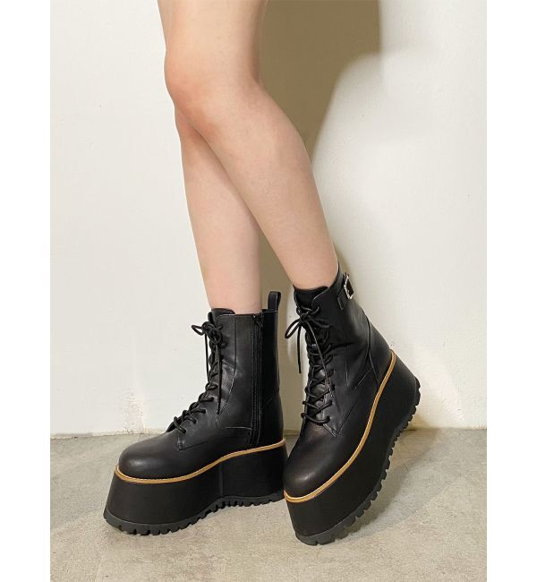 MURUA「レースアップブーツ」|ショートブーツ|ブラック