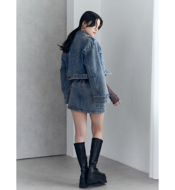 MURUA「ストレッチ厚底ハーフブーツ」|ロングブーツ|