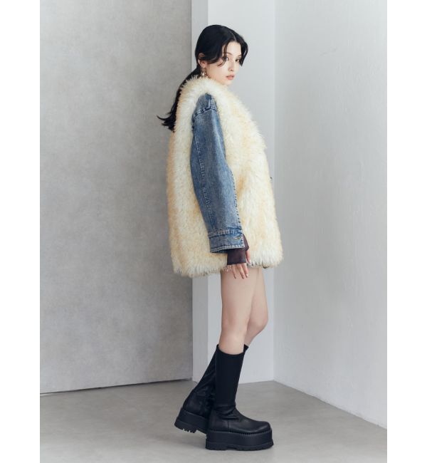 MURUA「ストレッチ厚底ハーフブーツ」|ロングブーツ|