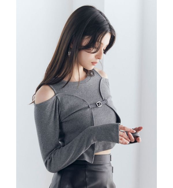 MURUA「ボレロレイヤードテレコトップス」|Tシャツ・カットソー|