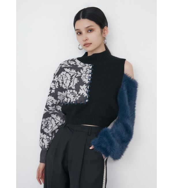 MURUA「ショルダーフラワーシャギーニット」|ニット・セーター|