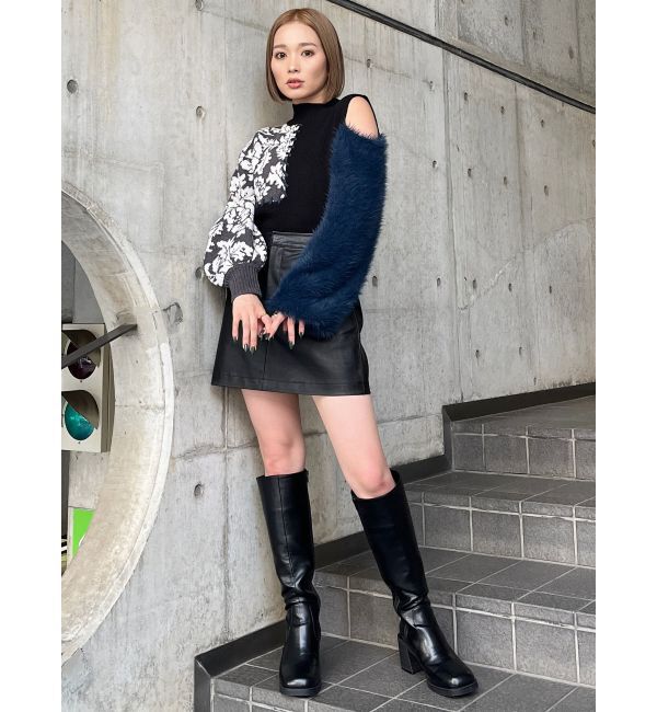 MURUA「ショルダーフラワーシャギーニット」|ニット・セーター|