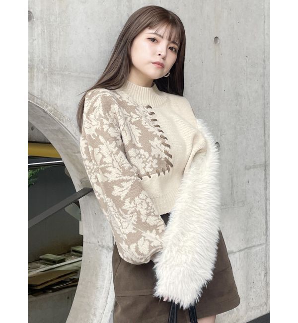 MURUA「ショルダーフラワーシャギーニット」|ニット・セーター|