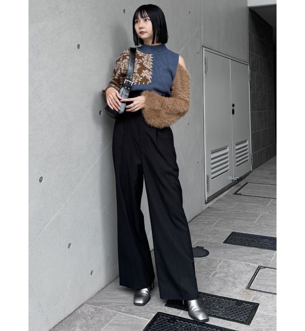 MURUA「ショルダーフラワーシャギーニット」|ニット・セーター|