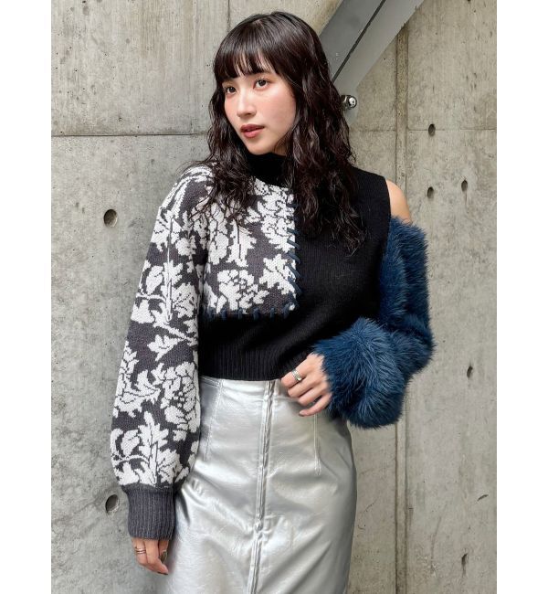 MURUA「ショルダーフラワーシャギーニット」|ニット・セーター|