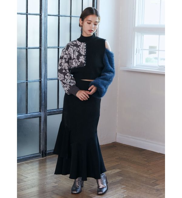 MURUA「ショルダーフラワーシャギーニット」|ニット・セーター|