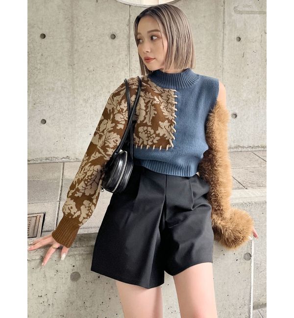 MURUA「ショルダーフラワーシャギーニット」|ニット・セーター|