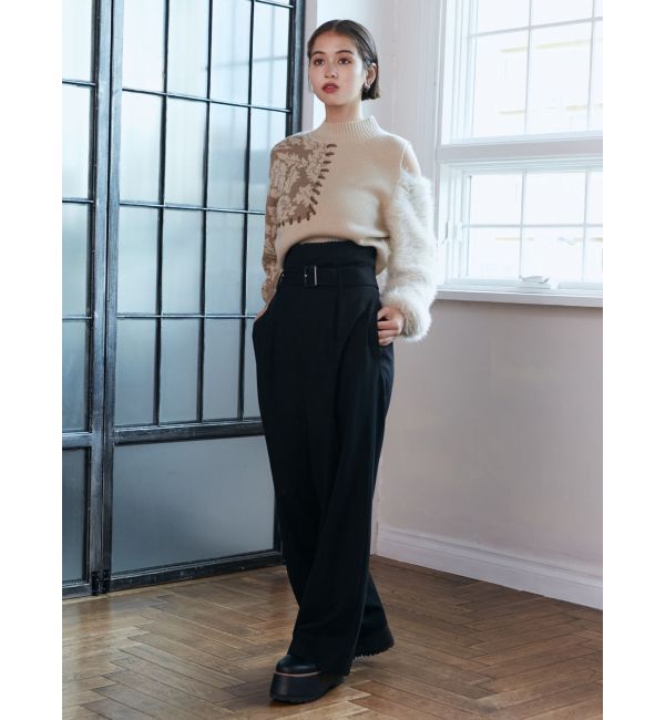 MURUA「ショルダーフラワーシャギーニット」|ニット・セーター|