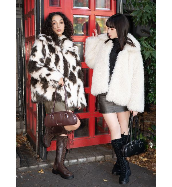 MURUA「カーリーフェイクファーブルゾン【2WAY】」|ブルゾン・スタジャン|