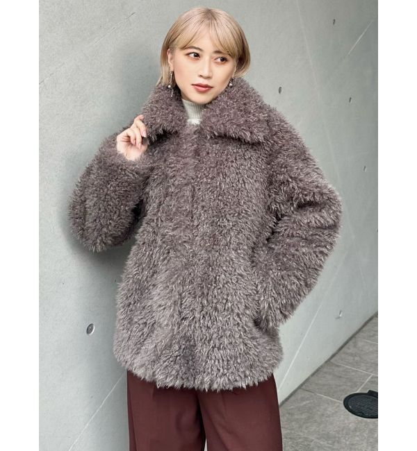 MURUA「カーリーフェイクファーブルゾン【2WAY】」|ブルゾン・スタジャン|