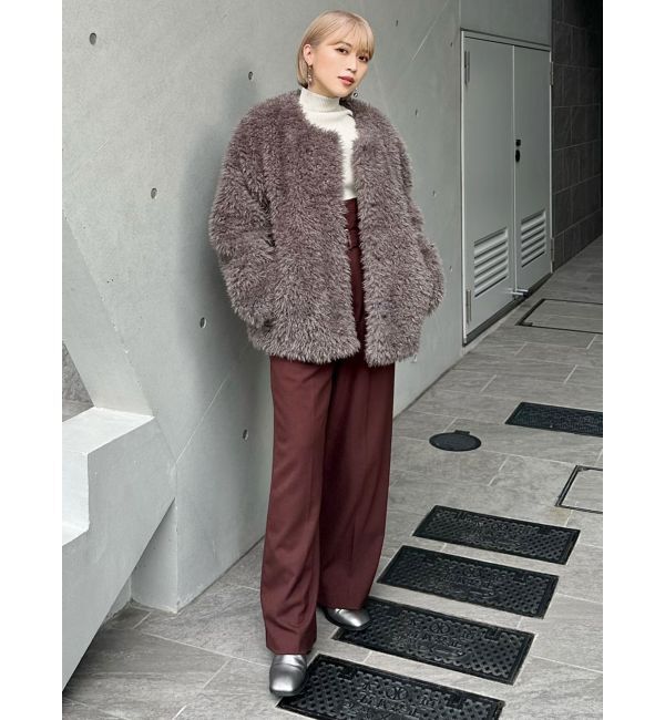 MURUA「カーリーフェイクファーブルゾン【2WAY】」|ブルゾン・スタジャン|