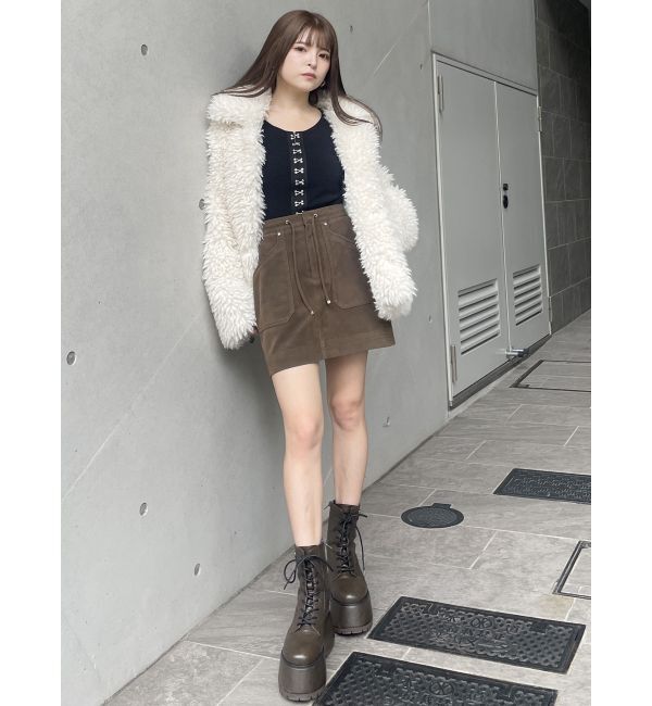 MURUA「カーリーフェイクファーブルゾン【2WAY】」|ブルゾン・スタジャン|